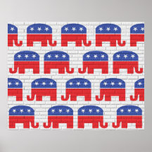 Wall of Republican Elephants Posters