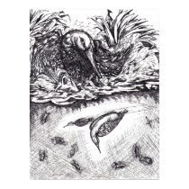 Wall Print: African Sea Fowl by Tunde Omolodun by halftribe Wall Print: African Sea Fowl by Tunde Omolodun