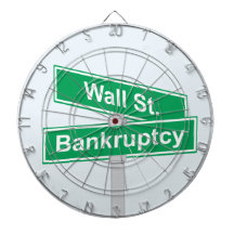 Wall Street Bankruptcy - Occupy Wall Street Sign Dartboards