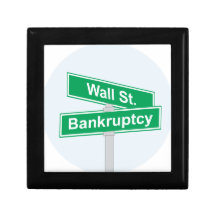 Wall Street Bankruptcy - Occupy Wall Street Sign Gift Boxes