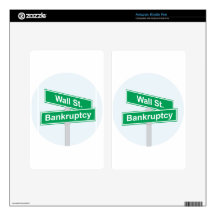 Wall Street Bankruptcy - Occupy Wall Street Sign Kindle Fire Decal