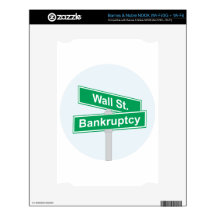 Wall Street Bankruptcy - Occupy Wall Street Sign Decals For NOOK