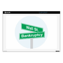 Wall Street Bankruptcy - Occupy Wall Street Sign Laptop Skins
