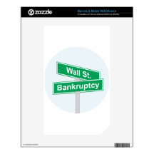 Wall Street Bankruptcy - Occupy Wall Street Sign Skin For The NOOK Color