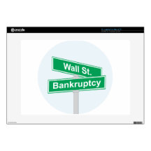 Wall Street Bankruptcy - Occupy Wall Street Sign Laptop Decal