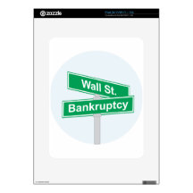 Wall Street Bankruptcy - Occupy Wall Street Sign iPad Decal