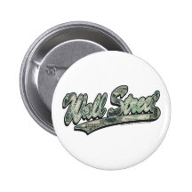 Wall Street Baseball Script, High Finance Pinback Buttons