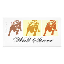 Wall Street Bull Market Customized Photo Card