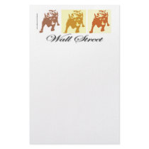 Wall Street Bull Market stationery by SpeakYourMind Wall Street Bull Market stationery