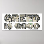 Wall Street/ Greed is Good Posters