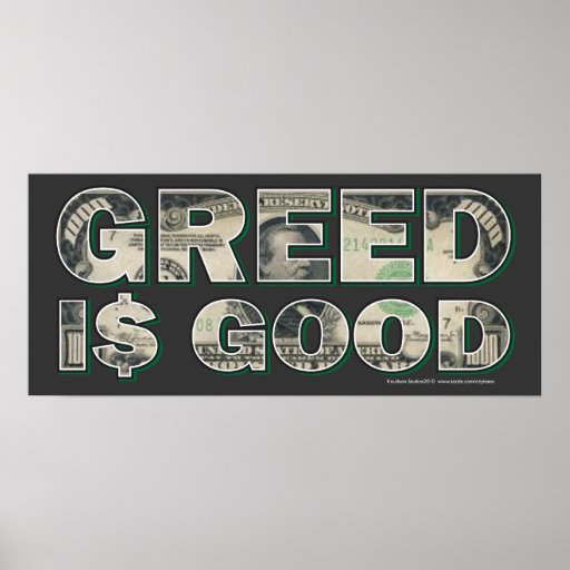 Wall Street/ Greed is Good Print