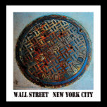 Wall Street Manhole by Urban59 Studio posters