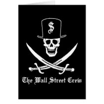 Wall Street Pirates Greeting Cards