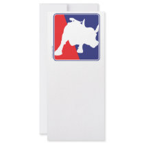 Wall Street Red White and Blue Bull Rack Card