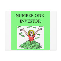 wall street sock ,arket investor post card