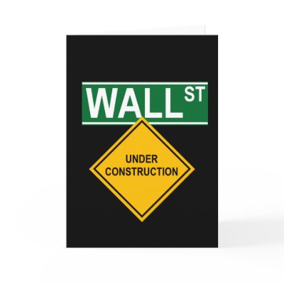 Wall Street Under Construction Greeting Cards by hdowney