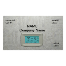 wall thermostat on heat business card