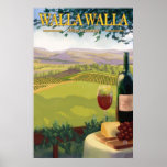 Walla Walla, WA Wine Country - Travel Poster