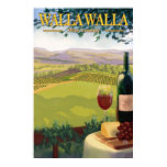 Walla Walla, WA Wine Country - Travel Poster