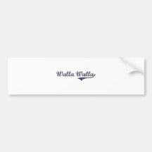 Walla Walla Washington Classic Design Bumper Stickers