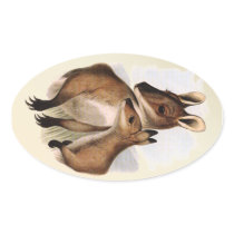 Wallaby Mother and Baby (painting) Stickers
