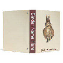 Wallaby Mum and Baby (painting) Vinyl Binders