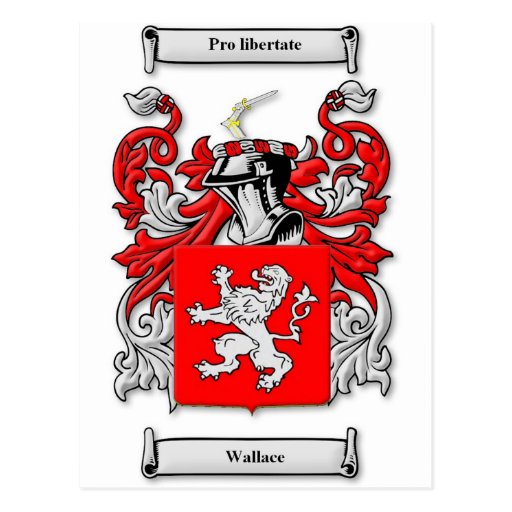 Wallace Coat of Arms Postcard Zazzle