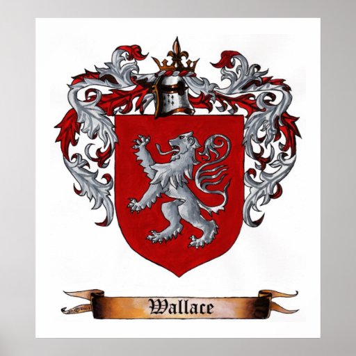 Wallace Shield of Arms Poster Zazzle