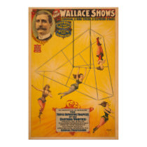 Wallace Shows Triple Revolving Trapeze Poster posters