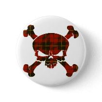 Wallace Tartan Skull No Banner buttons