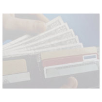 Wallet in hand customized letterhead