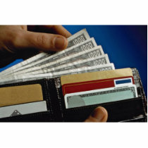 Wallet in hand cut outs