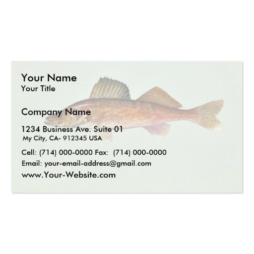 Walleye Business Card Templates (front side)