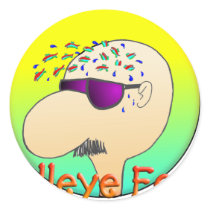 WALLEYE FEVER ROUND STICKER