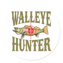Walleye Hunter stickers by FishNHuntObsessions Walleye Hunter stickers