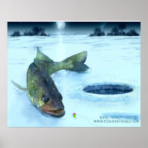 walleye ice print