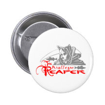 WALLEYE REAPER PINBACK BUTTON