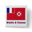 Wallis and Futuna Flag with Name buttons