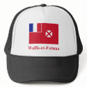Wallis and Futuna Flag with Name in French hats
