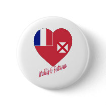 Wallis & Futuna Flag Heart buttons