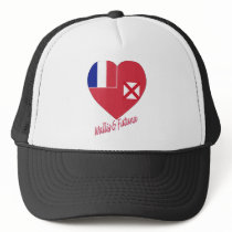 Wallis & Futuna Flag Heart hats