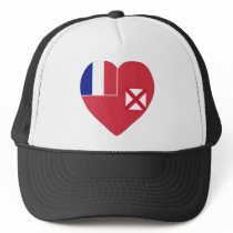 Wallis & Futuna Flag Heart hats