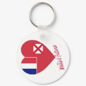 Wallis & Futuna Flag Heart keychains