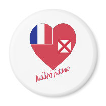 Wallis & Futuna Flag Heart magnets