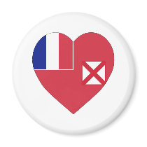 Wallis & Futuna Flag Heart magnets