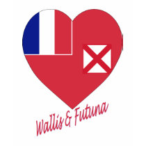 Wallis & Futuna Flag Heart t-shirts