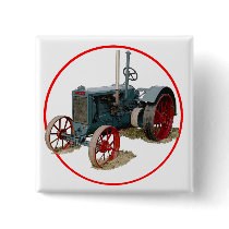 Wallis Tractor Pinback Button