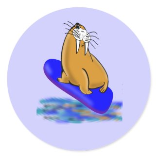 Wally The 

Walrus Goes Surfing sticker