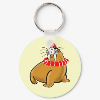Wally The Walrus Goes Swimming keychain