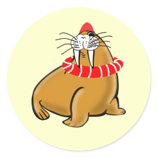 Wally The Walrus Goes Swimming sticker